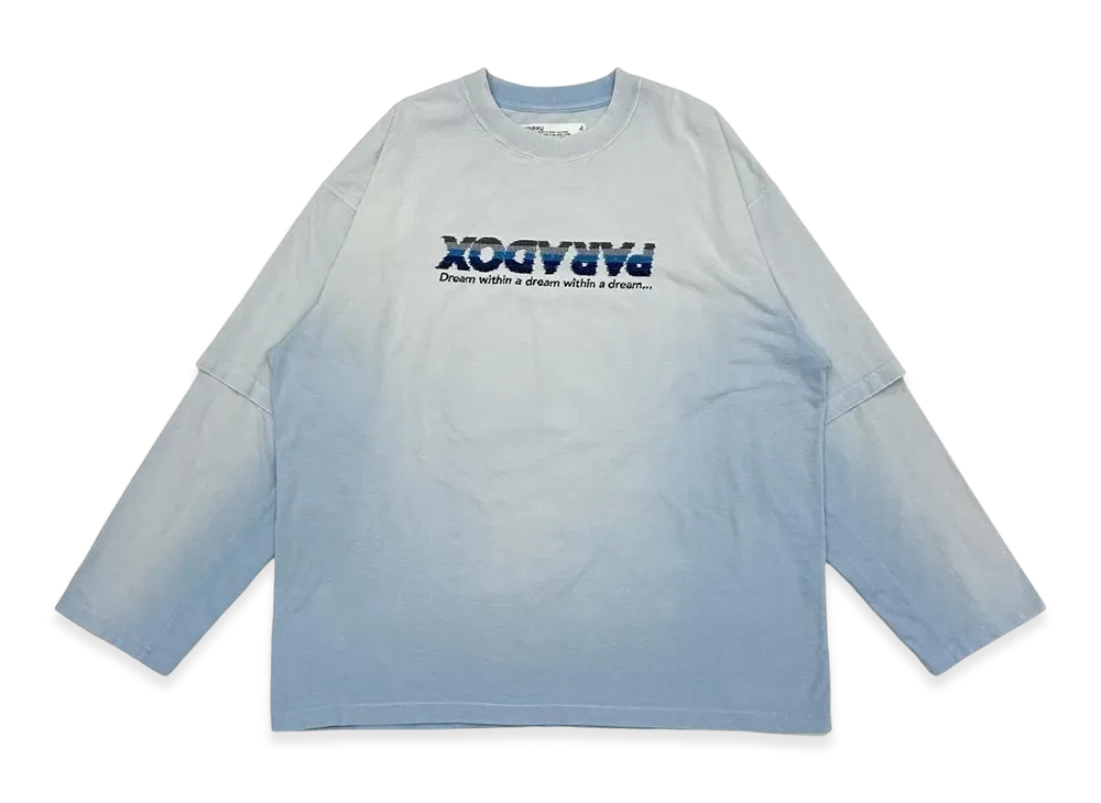 DAIRIKU Paradox Embroidery Switching Tee "Aqua"