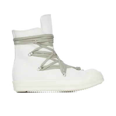 Rick Owens DRKSHDW Women's 13oz Overdyed Denim Megalace Sneaks "Milk"