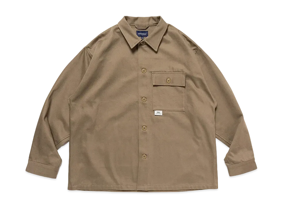 DESCENDANT Bronson Twill LS Shirt "Beige"