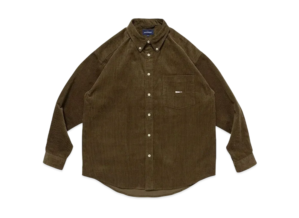 DESCENDANT Kennedy'S Corduroy LS Shirt "Olive Drab"