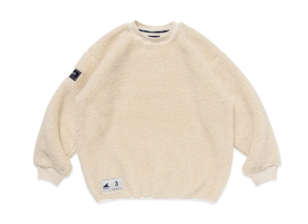 DESCENDANT Horizon Fleece Crew Neck "White"