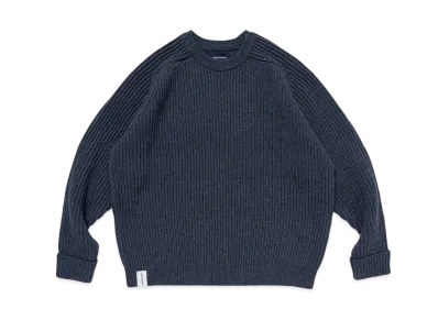 DESCENDANT Clam Crew Neck Knit "Navy"