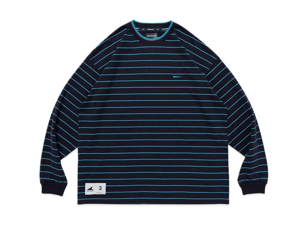 DESCENDANT Horizontal Stripe LS "Navy"