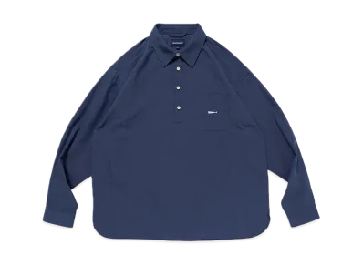 DESCENDANT Voil Pullover LS Stripe Shirt "Navy"