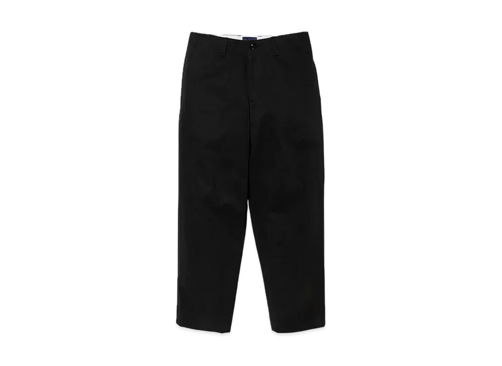 DESCENDANT DC-6 Organic Cotton Twill Trousers "Black"