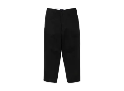DESCENDANT DC-6 Organic Cotton Twill Trousers "Black"