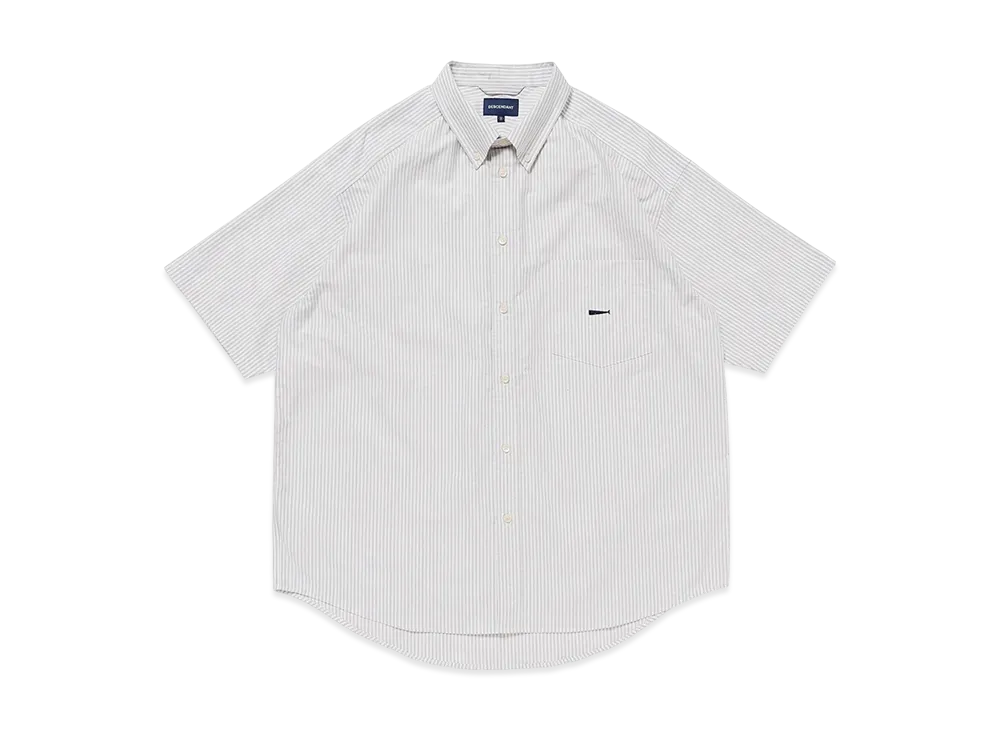 DESCENDANT Kennedy's Oxford SS Stripe Shirt "Gray"