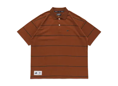 DESCENDANT Horizontal Stripe Polo SS "Brown"