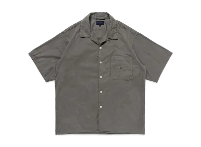DESCENDANT S Wind Open Collar SS Shirt Pigment Dye "Gray"