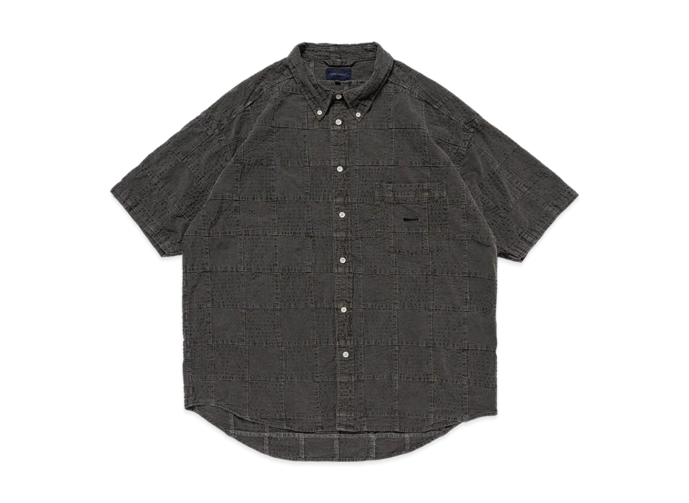 DESCENDANT Distribution Patchwork SS Shirt Pigment Dye "Gray"