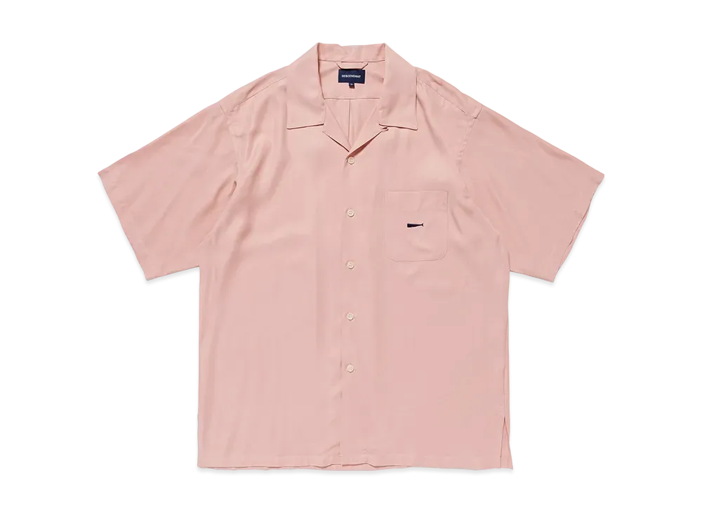DESCENDANT Pier Open Collar SS Shirt "Pink"