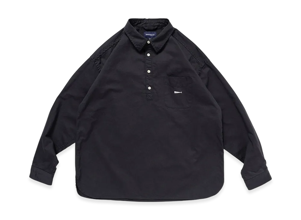 DESCENDANT Voil Pullover LS Shirt "Navy"