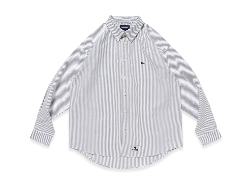 DESCENDANT Kennedy's Oxford LS Stripe Shirt "Blue"