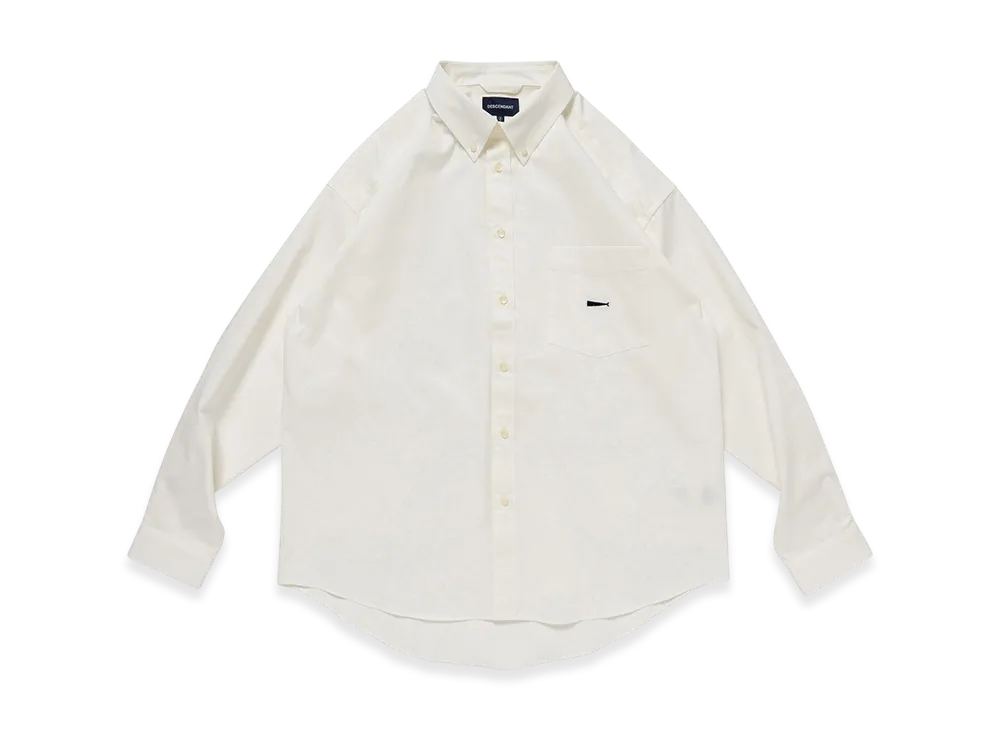DESCENDANT Kennedy's Twill LS Shirt "White"