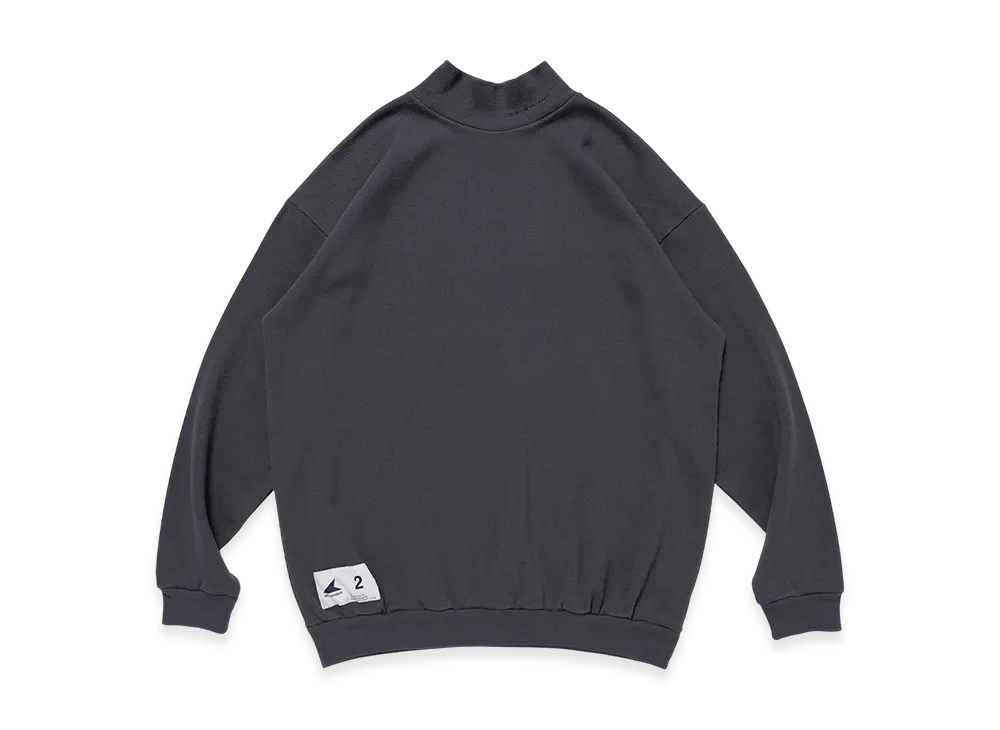 DESCENDANT Tortoise Waffle Mock Neck LS "Gray"