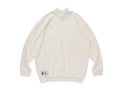 DESCENDANT Tortoise Waffle Mock Neck LS "White"