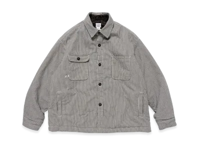 DESCENDANT CRA90 Hickory Stripe Jacket Post O'Alls "Navy"