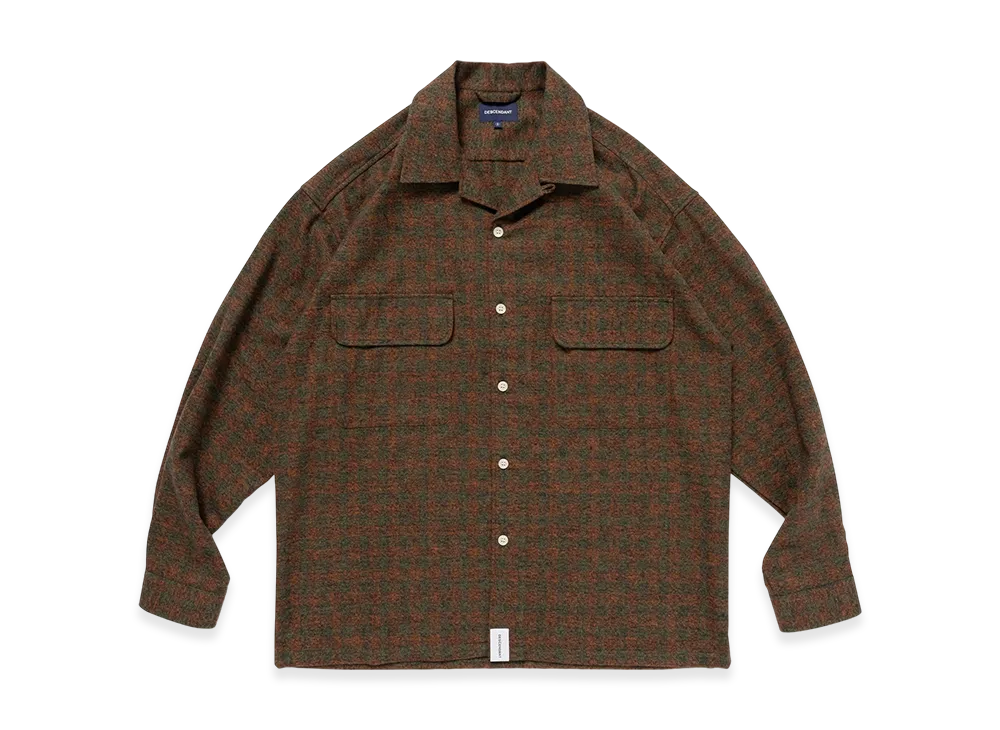 DESCENDANT Milpitas Plaid LS Shirt "Brown"