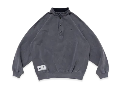 DESCENDANT Voil Henley Neck Pigment Dye "Blue"