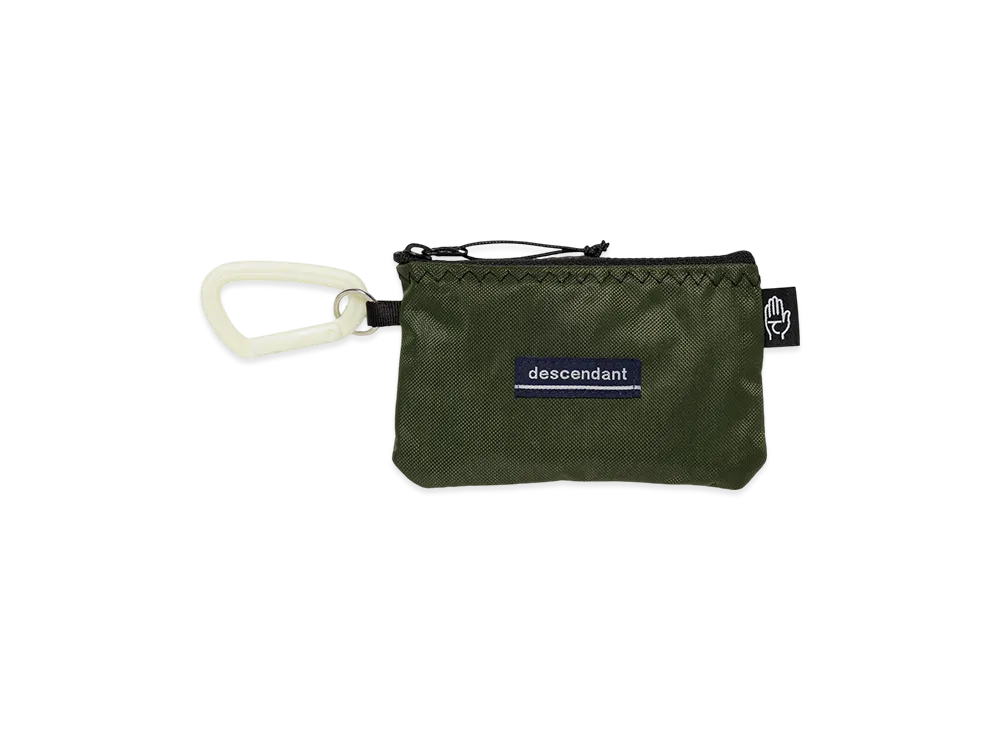DESCENDANT Hangg Wide Card Case Takes Hands "Olive Drab"