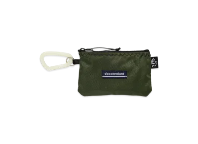 DESCENDANT Hangg Wide Card Case Takes Hands "Olive Drab"