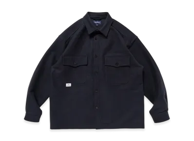 DESCENDANT CPO Melton Ls Shirt "Navy"