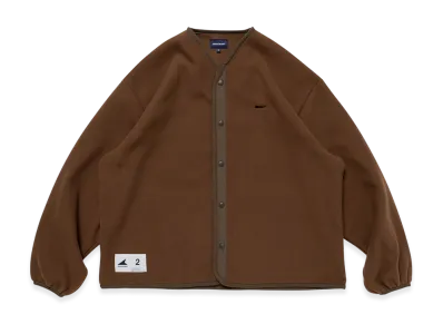 DESCENDANT Knot Fleece Cardigan "Brown"