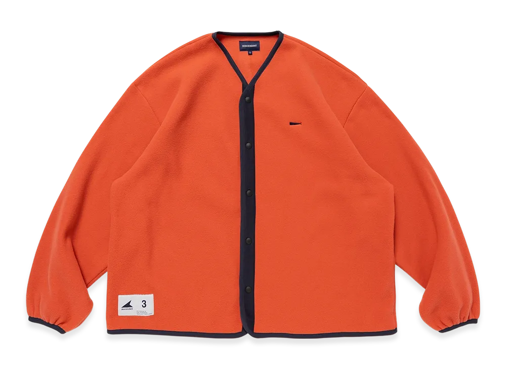 DESCENDANT Knot Fleece Cardigan "Orange"