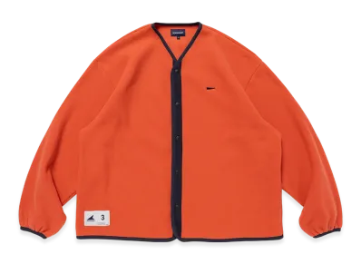 DESCENDANT Knot Fleece Cardigan "Orange"
