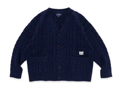 DESCENDANT Nurse Knit Cardigan "Navy"