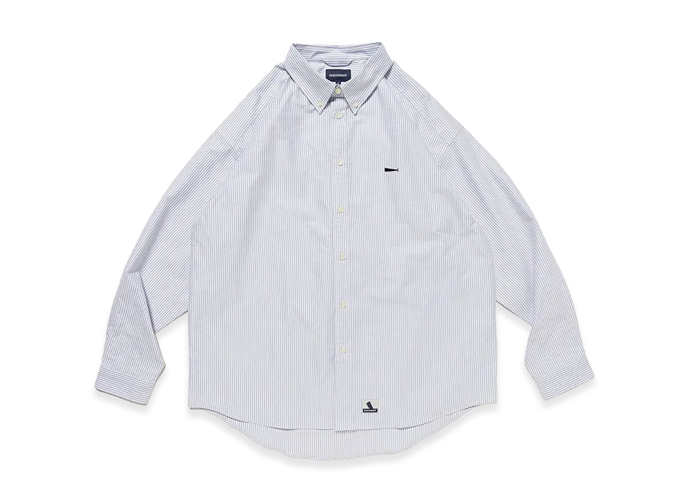 DESCENDANT Kennedy’s Stripe LS Shirt "Blue"