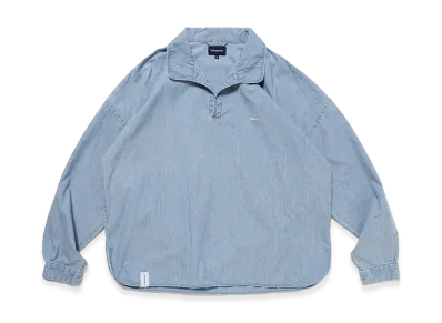 DESCENDANT Saloon Pullover Chambray LS Shirt "Indigo"