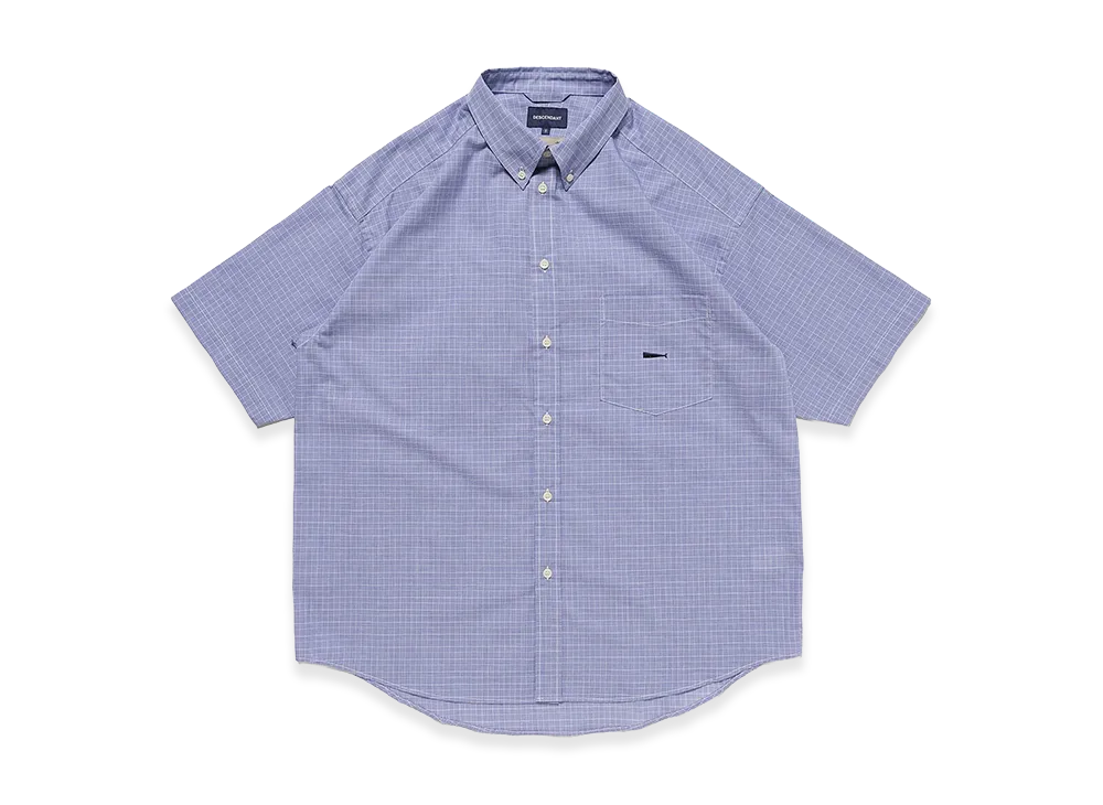 DESCENDANT Kennedy’s Plaid SS Shirt "Light Blue"