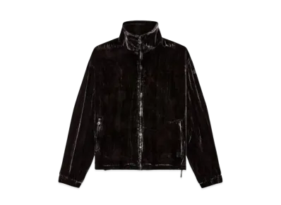 Diesel Treated Silk Blend Velvet Jacket "Black"