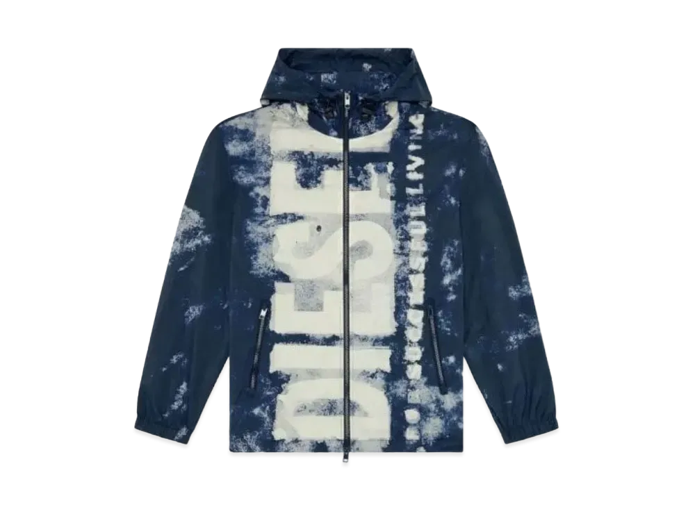 Diesel J-Warrett Logo Logo Jacket "White Blue"
