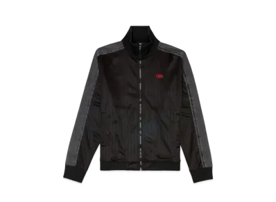 Diesel Track Jacket In Triacetate And Denim "Black"