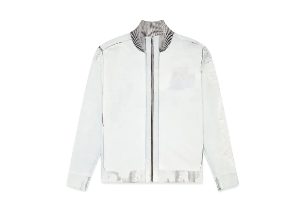 Diesel Zipped Sweater With Coated Effect "White"