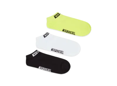 Diesel SKM Sax Threepack Socks "Black/White/Yellow"