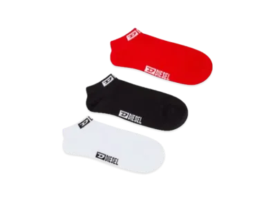 Diesel SKM Sax Threepack Socks "Black/Red/White"