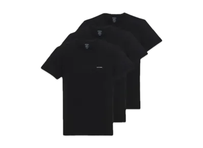 Diesel Three Pack Crew V Neck T Shirt "Black"