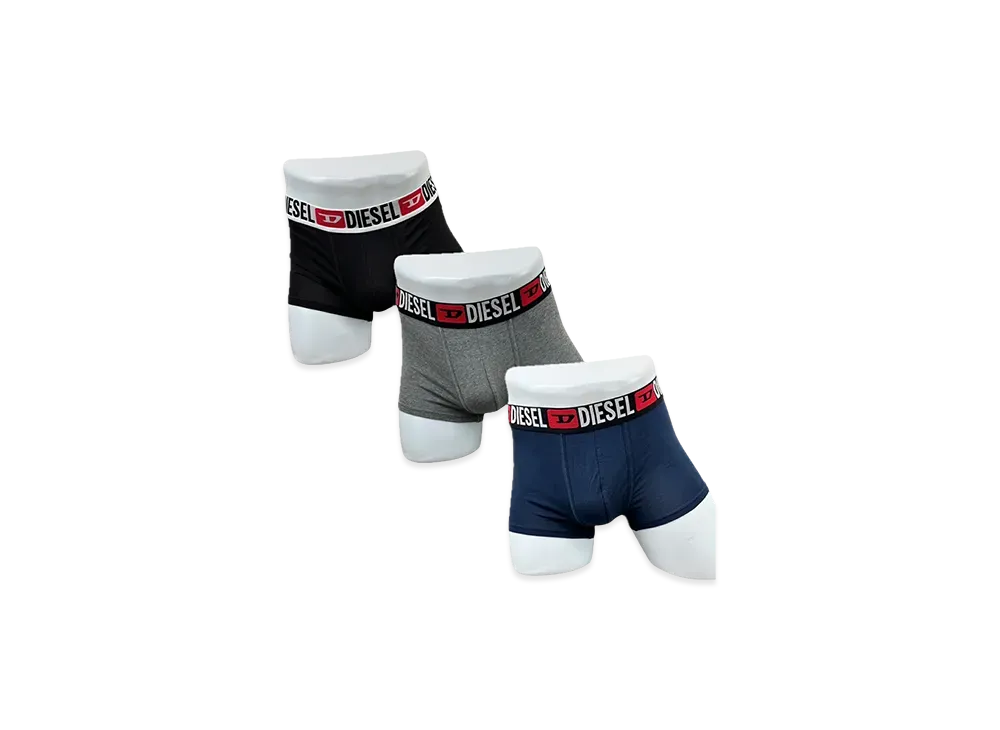 Diesel Three Pack Boxers "Black/Grey/Navy"