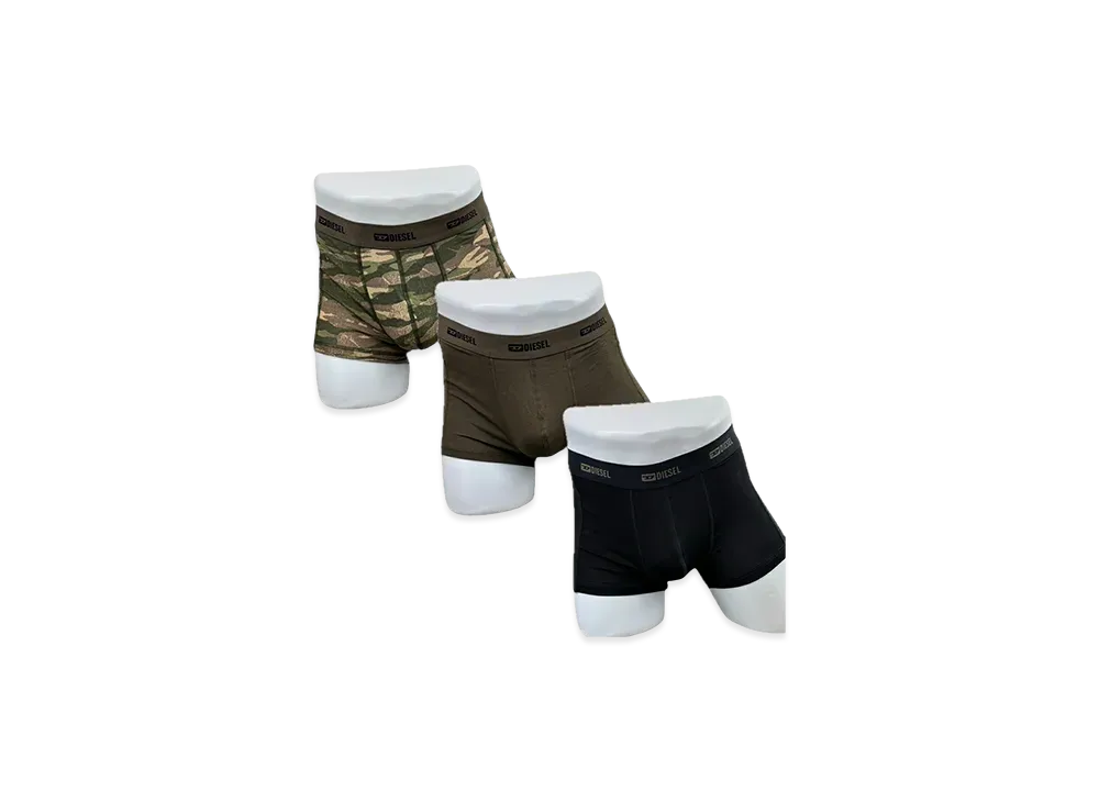 Diesel Three Pack Boxers "Green Camo"
