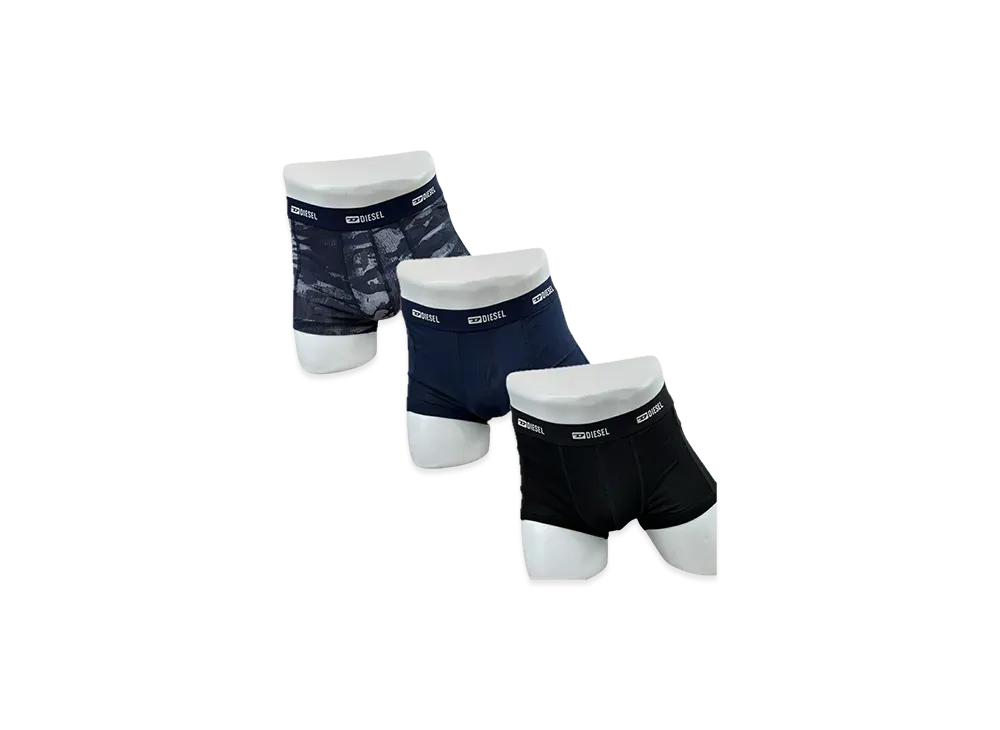 Diesel Three Pack Boxers "Navy Camo"