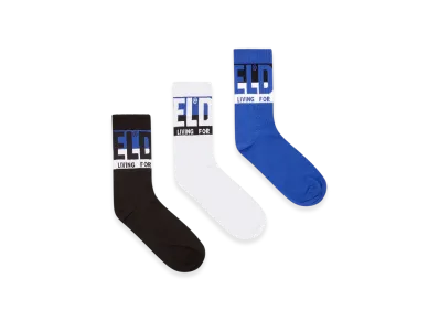 Diesel Skm-Ray-Threepack 3-Pack Of Socks With Logo Cuffs "Blue Black"