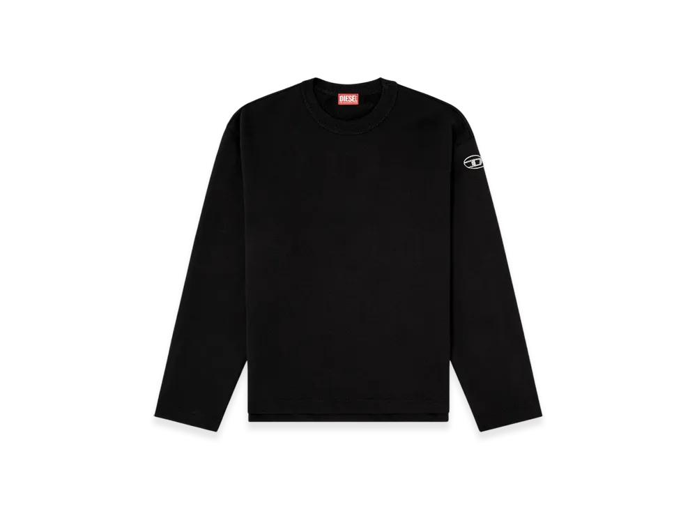 Diesel S-Macsis-Od Sweatshirt With Metallic Logo "Black"