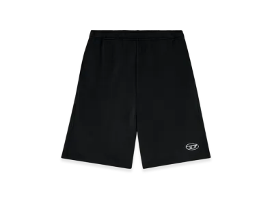 Diesel P-Marshy-Od Sweat Shorts With Silver Oval D "Black"