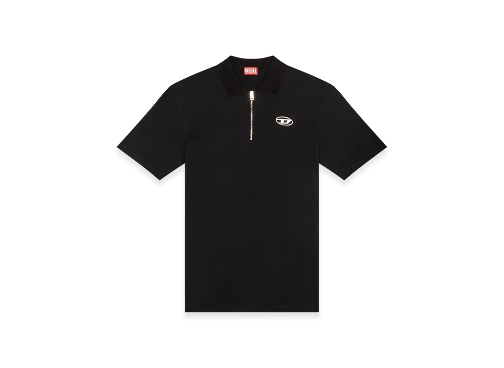 Diesel T-Vor-Od Polo Shirt Half Zip "Black"