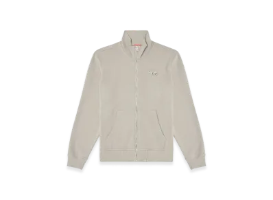 Diesel S-Ginni-Zip-Od Zip-Up Sweatshirt With Metallic Logo "Light Grey"