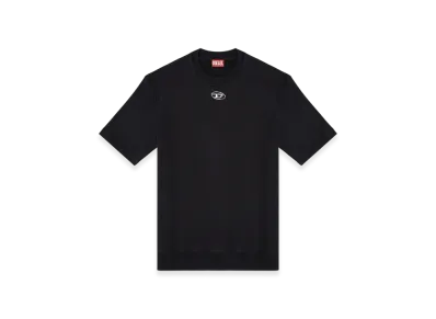 Diesel S-Cooling-L1 Half-Sleeve Sweatshirt With Metallic Logo "Black"