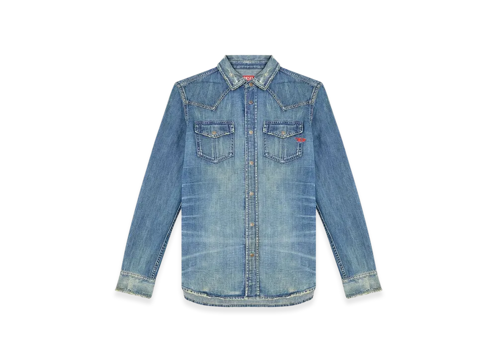 Diesel D-Vega Denim Overshirt "Medium Blue"